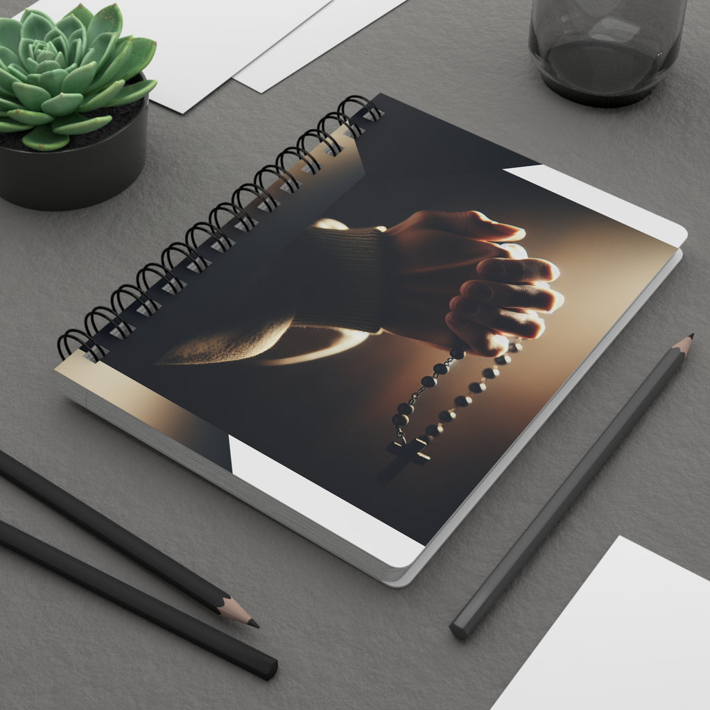 Spiral Bound Prayer Journal, Inspirational Writing Notebook, Faith Journal for Reflection, Gift for Christians, Religious Diary