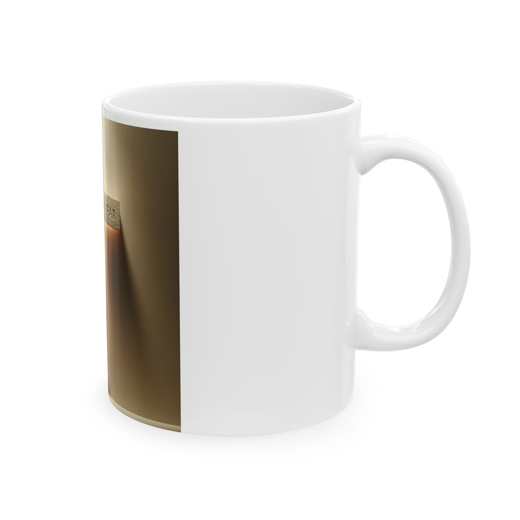 Faith Over Fear Ceramic Mug - Inspirational Coffee Cup for Motivation, Religious Gift, Home Decor, Christian Mug, 11oz, 15oz