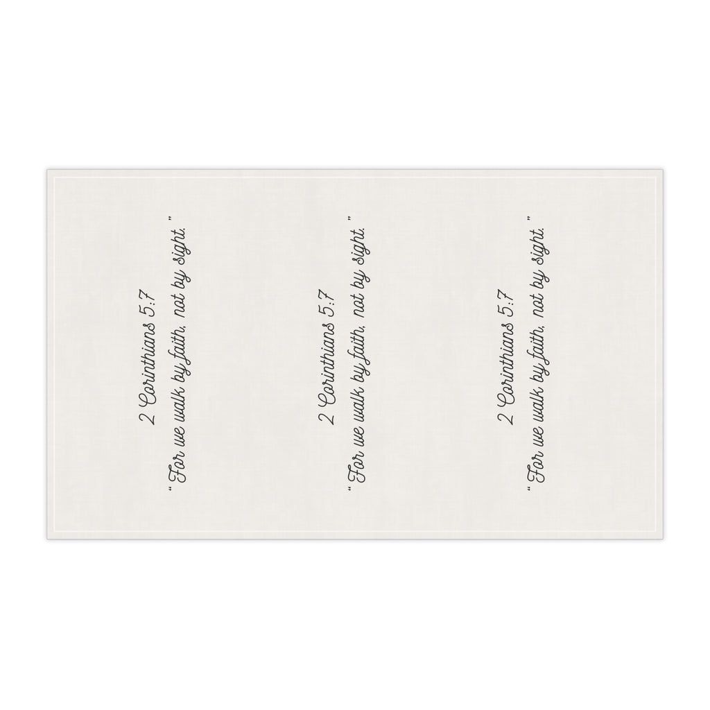 2 Corinthians 5:7   -   Faith-Inspired Tea Towels, Inspirational Kitchen Linens, Biblical Home Decor, Unique Gift for Christians, Housewarming Gift