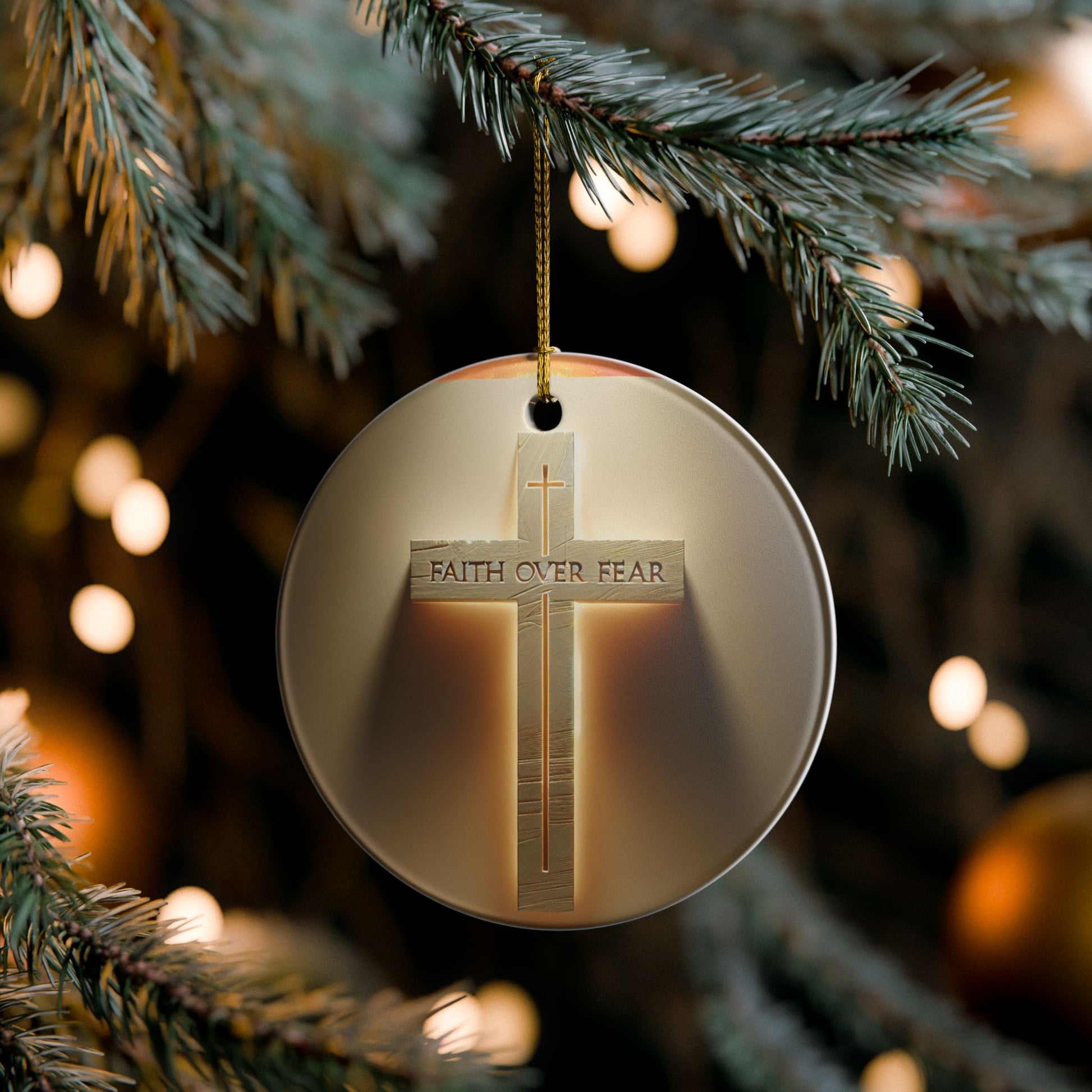 Spiritual Ceramic Ornament | Religious Home Decor, Christian Ornament, Bible Decoration, Gift for Believers, Holiday Ornament