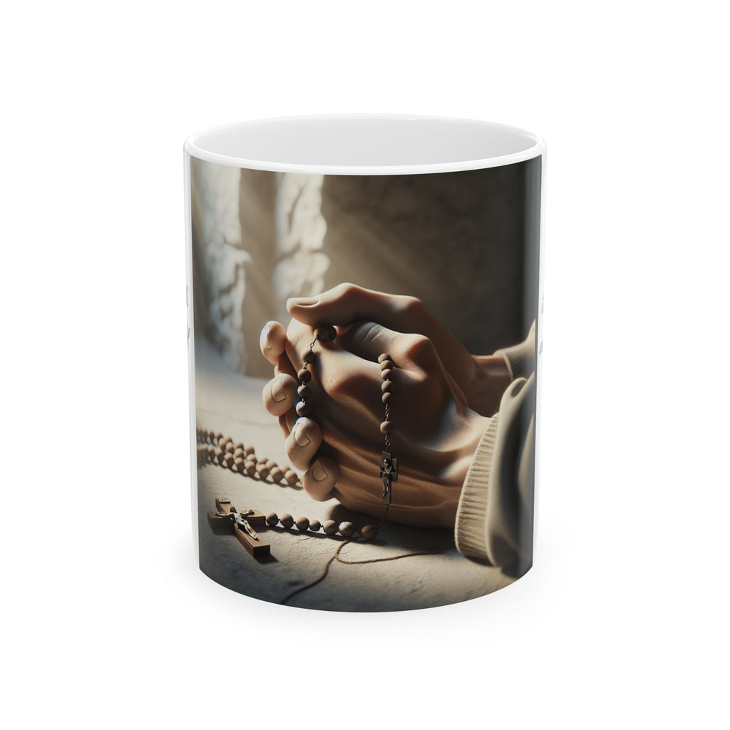 Psalm 28:1  Spiritual Ceramic Mug - Perfect Gift for Faith Lovers, Inspirational Quotes, Tea, Coffee, Prayer