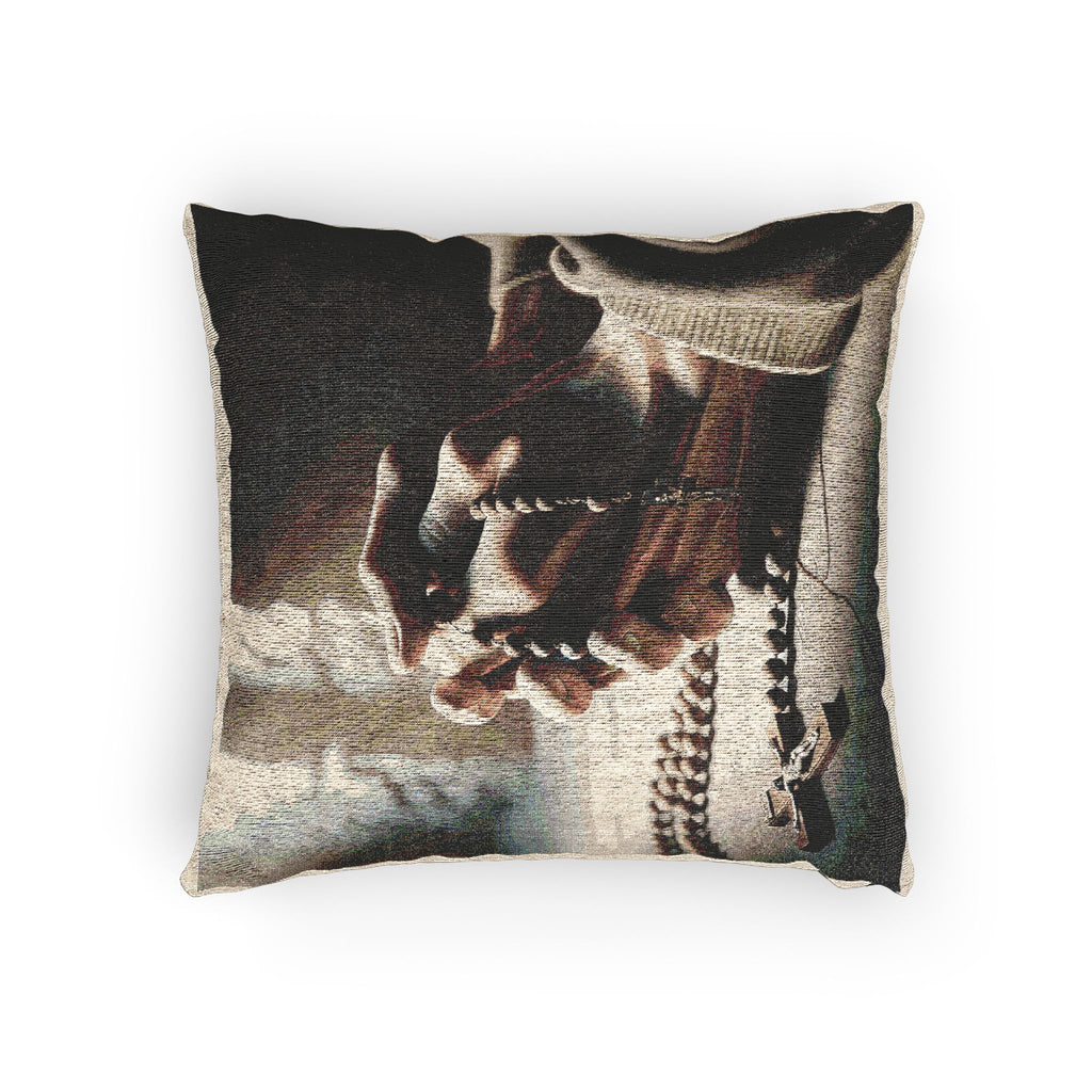 Faith-Inspired Woven Pillow, Cozy Home Décor, Christian Gift, Religious Cushion, Spiritual Vibe, Thoughtful Housewarming Present