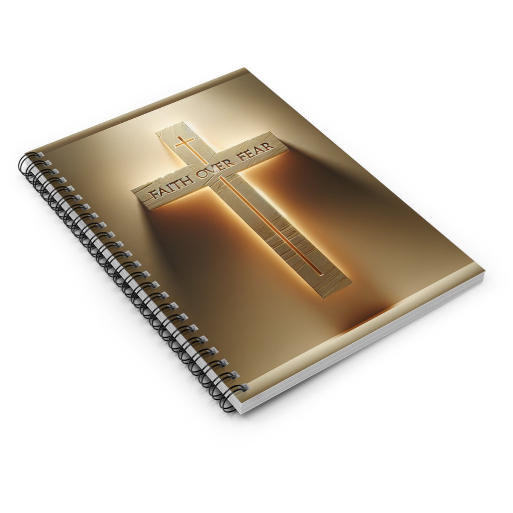 Faith Over Fear Spiral Notebook, Inspirational Journal, Christian Gift, Writing Notebook, Religious Planner, Faith-Based Stationery